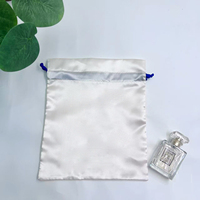 Pochette de rangement personnalisée en satin de polyester avec cordon de serrage, sac organisateur de cosmétiques, sac de voyage léger, écologique, durable, emballage cadeau