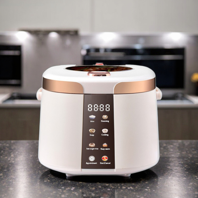 5-liter High-capacity Visual Kitchen Rice Cooker and Pressure Cooker, Capable of Steaming Rice, Making Soup and Porridge