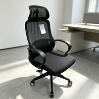 Chaise de bureau confortable à prix bas, avec soutien lombaire, hauteur réglable, rotation, chaise de personnel avec dossier