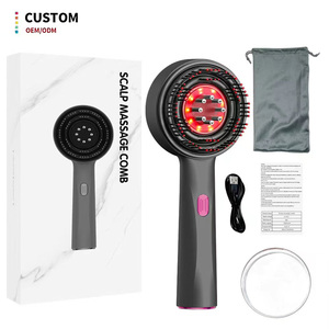 XBH OEM Peine Masajeador Eléctrico Vibratorio Portátil para Cabello, Aplicador de Líquido para Cuero Cabelludo, Masajeador de Cabeza para Crecimiento del Cabello y Anticaída - Product Image 1