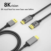 Câble DP vers HDMI Xput, vente chaude, 8K 60Hz UHD, câble vidéo et audio haute vitesse, câble DisplayPort pour PC, HDTV, moniteur, appareils