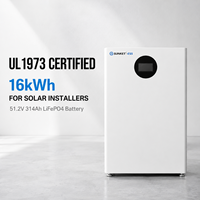 Batterie LiFePO4 certifiée UL1973 16 kWh 48 V/51,2 V 314 Ah avec CAN RS485 pour projets d'onduleurs hybrides et de systèmes solaires ESS