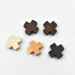 Pendentif croix vintage en <span class=keywords><strong>bois</strong></span> bricolage à vente chaude, accessoire <span class=keywords><strong>de</strong></span> mini bracelet multicolore - Product Image 4