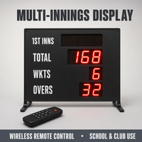 Tableau de score électronique de cricket LED numérique, affichage multi-encastres, télécommande sans fil, fonctionne sur piles, pour écoles et clubs
