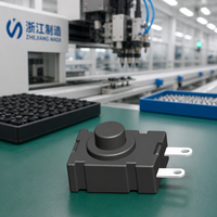 Interrupteur à bouton-poussoir SUDA Latching KAN-26B 1,5A 250VAC DPDT 1NO1NC 2 broches, montage sur circuit imprimé plat en plastique, pour appareils électroménagers, OEM, IP40, mécanique