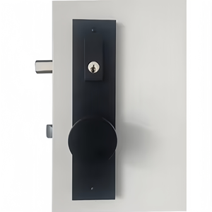 Oferta Especial: Juego de Manija de Puerta de Entrada de Aleación de Zinc Negro Mate con Perilla, Moderno y Seguro para Exteriores - Product Image 5