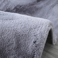 Tapis de salon moderne en fibre de polyester moelleux et touffeté, antidérapant, résistant aux taches, tapis moelleux et duveteux pour la salle familiale