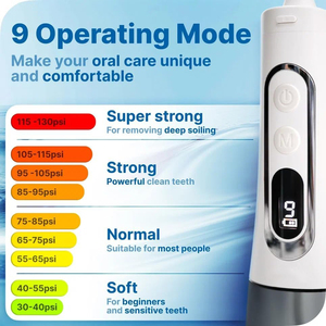 Cordless Electric <b>USB</b> Rechargeable Plastic Portable Outdoor & RV Use Dental Water Flosser 5 Working Modes - Product Image 2