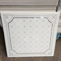 Paneles de Techo de PVC de 600x600 mm, Impermeables, Resistentes a la Humedad, de Grado Utilitario, Decorativos, Tipo Suspendido, Losetas de Plástico de Encaje Rápido
