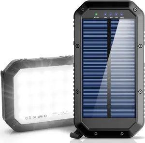 Eshine qi cargador太阳能电池板充电帕瓦尔银行20000毫安强电池高品质笔记本电脑usb电源银行solair 2022全新