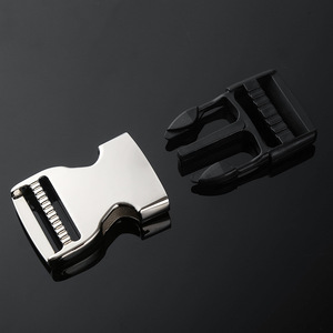 Hebilla Jiuyuan de 32 mm, de aleación plateada, accesorio de repuesto para mochila, hebilla de resorte con gancho giratorio de apertura trapezoidal - Product Image 2