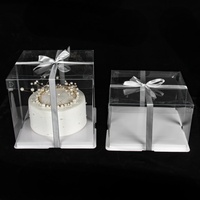 Cajas de plástico transparente para embalaje de tartas, Material de embalaje de plástico transparente de acetato PET PVC, embalaje desechable para Tartas, embalaje ecológico