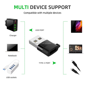 ตัวเชื่อมต่อสายชาร์จ OTG ตัวเมีย Type-C ไปยังอะแดปเตอร์ USB สำหรับ iPhone สาย PD dual C ตัวแปลงสายดาต้า - Product Image 4