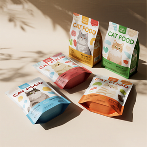 2kg 5kg 10kg 15kg Pochette d'emballage à fond plat avec impression personnalisée Fermeture à glissière refermable Sacs d'emballage de grande taille <span class=keywords><strong>pour</strong></span> aliments <span class=keywords><strong>pour</strong></span> chiens et chats Aliments <span class=keywords><strong>pour</strong></span> animaux de compagnie - Product Image 3