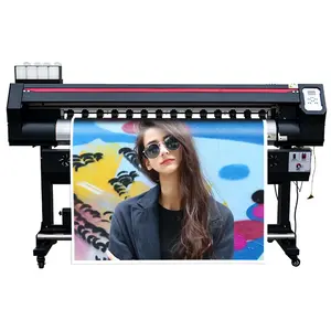 Format besar Xp600 Eco Solvent Printer dengan Eps Printhead 1.6M 1.8M Inkjet Printer Cutter