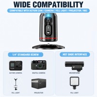Estabilizador de Gimbal con Seguimiento Facial por IA, Soporte para Teléfono con Control Remoto de 360° °   Soporte Giratorio para Teléfono con Gimbal