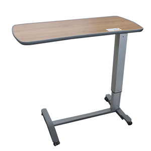 Mesa de noche ajustable de madera, mesa de comedor móvil de ABS engrosado, mesa de comedor para pacientes de hospital, mesa de comedor para cama de hospital. - Product Image 1