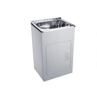 Vente directe du fabricant Évier en acier inoxydable avec armoire de rangement Armoire à linge en acier inoxydable 304 sur pied