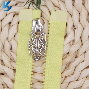 Kouyi nhà máy tùy chỉnh chất lượng cao nhựa mở-kết thúc dây kéo 3 # tự động khóa trượt OEKO-TEX100 chứng nhận - Product Image 3