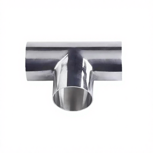Cway ISO DIN Stainless Steel Casting Sanitary Pipe Fitting 3 Way Tee Welding Connection <b>Sandblasted</b> Surface Corrosion Resistant - Product Image 3