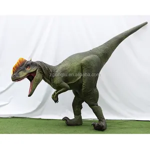 Fornitore della cina Dilophosaurus costumi di dinosauro realistici professionali per l'attività dei bambini