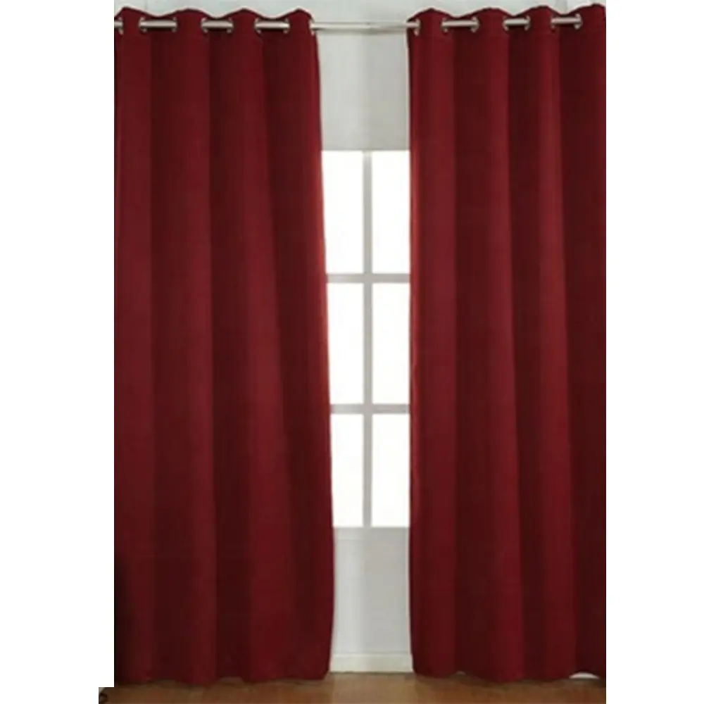 Amazon High quality classic solid full shading blackout window curtain fabric curtains for hotel