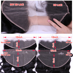 Fermeture en cheveux humains brésiliens HD, fermeture en dentelle suisse économique 4*4, fermeture frontale 13*4, cheveux raides couleur naturelle, cuticules alignées - Product Image 4