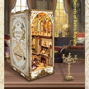 Soporte de Libros de Madera Estilo <span class=keywords><strong>Barroco</strong></span>, Rompecabezas 3D Educativo DIY, Juguete Estéreo para Mayores de 14 Años, Unisex, Nuevo Adorno de Escritorio de Gran Venta - Product Image 1