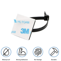 Clips de gestion de câbles en nylon, auto-adhésifs, robustes, fixation murale, organisateurs, supports, coussinets, attaches pour câbles, supports de fixation