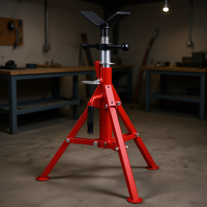 แท่นจับชิ้นงานแบบตั้งโต๊ะ D0100HPBA7U ขนาด 24-42 นิ้ว ทำจากเหล็กกล้าคาร์บอน ปรับความสูงได้ รองรับน้ำหนักได้ 2500 ปอนด์ พับเก็บได้ พกพาสะดวก ทนทาน - Product Image 2