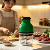 Nouveau design, mini robot culinaire électrique multicolore pour bébé, lames en acier inoxydable, 250W, mixeur multifonction, presse-agrumes, plastique
