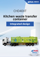 Conteneur de déchets à benne basculante de marque Haide avec moteur et engin pour camion de transport de déchets