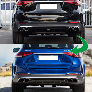 Puntas de escape Mercedes-Benz GLE53 GLE63 AMG V167, negro brillante plateado, kit de actualización de doble salida - Product Image 5