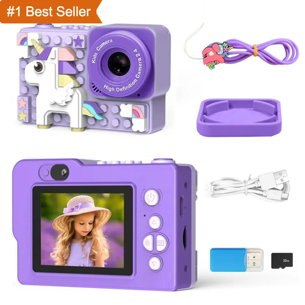 Jumon migliori regali di compleanno Mini macchina fotografica per bambini giocattoli per ragazzi/ragazze, bambini macchina fotografica digitale per il bambino con il Video