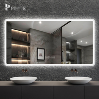 Speaker Musik Bluetooth Persegi Panjang Pintar, Cermin Led Pintar Tampilan Waktu Hotel Sensor Sentuh Anti Kabut, Speaker Musik Bluetooth Persegi Panjang Cerdas