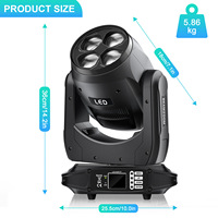 Abeille yeux LED faisceau lumière principale mobile 4-en-1 effet Zoom RGBW lampe de scène 350W puissance DMX512 IP20 pour Club nuit DJ fête