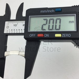 Bliger 20mm en acier inoxydable incurvé lien fin connexion sans couture <span class=keywords><strong>montre</strong></span> respirant <span class=keywords><strong>bracelet</strong></span> en <span class=keywords><strong>cuir</strong></span> en caoutchouc - Product Image 6