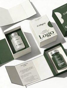 <span class=keywords><strong>Caja</strong></span> de Regalo Magnética de Lujo, Estilo Libro, con Logotipo Personalizado, Reciclada, Rígida, con Inserto <span class=keywords><strong>para</strong></span> Botellas de Medicamentos - Product Image 1