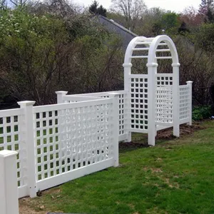 Latest Decorative Cheap White Color House Garden Plastic Vinyl PVC Lattice Fence Material For Fences