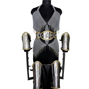 ชุดเกราะแฟชั่นสเตนเลสสตีลชุบเงิน ดีไซน์เชื่อมแบบไม่สม่ำเสมอ - Product Image 1