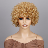 Perruque bouclée Fuxin en cheveux humains vietnamiens 100% vierges Remy, blond miel, fabriquée à la machine, longue perruque en dentelle transparente