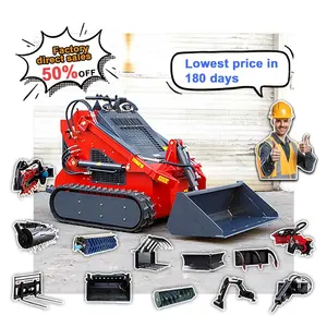 FREE SHIPPING Mini Skid Steer Loader With Attachments Tracked Skid Steer