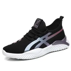 Zapatos deportivos de malla para hombre, zapatillas deportivas transpirables para caminar, baratas, color negro, para verano