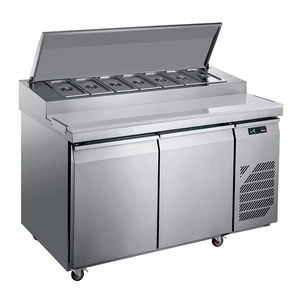 Nhà Máy Bán buôn bánh pizza bàn làm việc <span class=keywords><strong>salad</strong></span> Bar Tủ lạnh 2 ~ 8 ° C nhiệt độ duy nhất chuẩn bị bảng tủ lạnh - Product Image 4