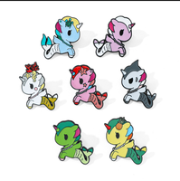 Broche Mignonne en Métal Motif Poney Arc-en-ciel de Dessin Animé, Badge Commémoratif, Autocollant Téléphone en Métal Forme Licorne Sirène, Vente en Gros Personnalisée