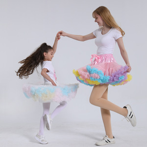 2023 nueva falda Pongee enagua para padres e hijos tutú de baile diario - Product Image 3