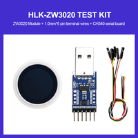 Module de reconnaissance d'empreintes digitales HLK-ZW3020, forme ronde, indicateur LED RGB, capteur capacitif pour serrure intelligente, contrôle d'accès sécurisé