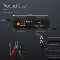 Chargeur de batterie à charge rapide 12V 5Amp, entièrement intelligent et automatique pour voiture, moto, scooter, batterie au lithium