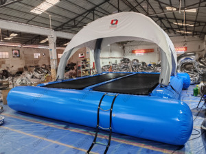 Manufacturer Sells Durable Water Tent Style Trampoline Floats for Summer Water Sports and <b>Entertainment</b> Facilities - Product Image 3