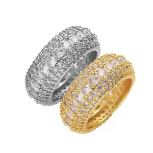 Luxury Moissanite <b>Eternity</b> Band <b>Ring</b> in Solid 925 <b>Sterling</b> <b>Silver</b> with Brilliant Diamond Sparkle Unisex Jewelry for Everyday Wea - Product Image 1
